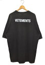 VETEMENTS/Fg@18SS@STAFF@tNgvgTVc@STAFF REFLECTOR TEE MSS18TR31@TCYFM@J[FubNyÁzyÒzyUSEDzy240427zyyastz