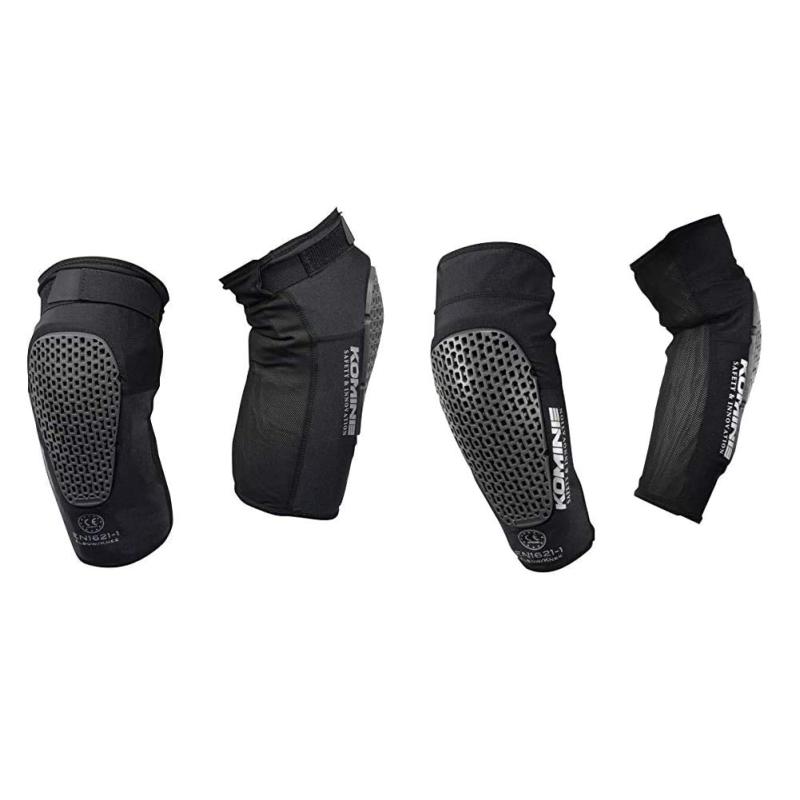 コミネ(KOMINE) バイク用 エアスルーCEサポートニーガードフィット ブラック Free SK-827 12997 プロテクター CE規格