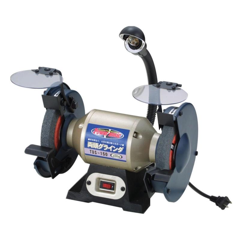 樂天商城 - パオック(PAOCK) Power sonic(パワーソニック) 両頭グラインダー ハイパワー 300W アイシールド・フレキシブルライト付 TDS-150