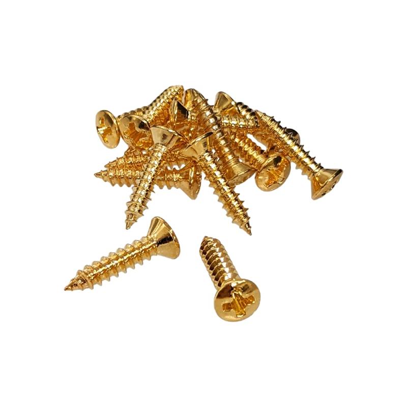 YJB PARTS インチ規格 ピックガード用ネジ フェンダータイプ 15本入り