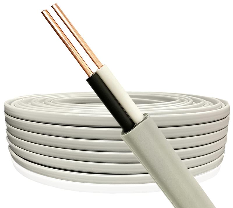 VVFケーブル 2.6mm-2芯 灰色 切り売り1m～30m 600Vケーブル PSEマーク付 ビニル絶縁ビニルシース平形ケ..