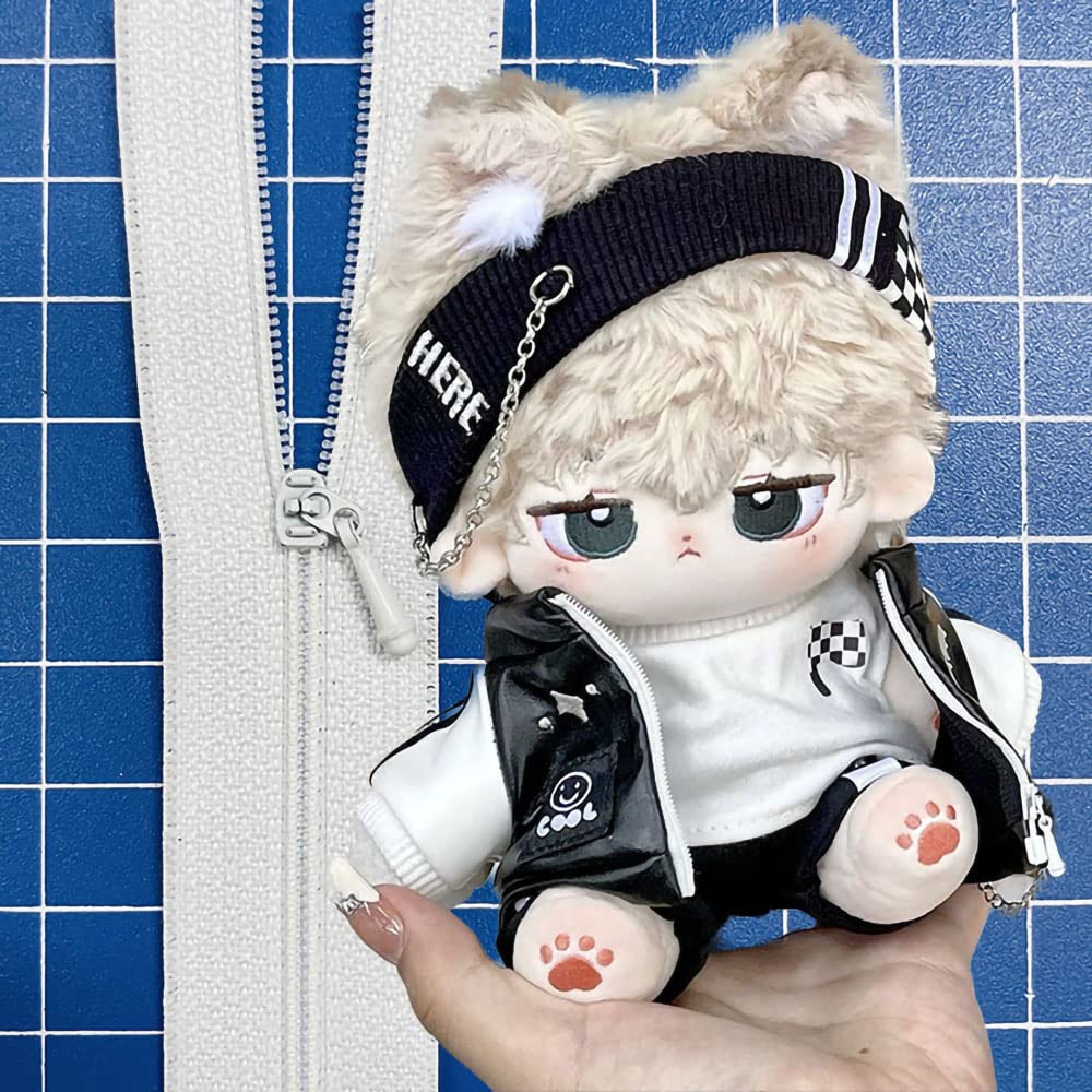 sempiterno 7cm ドール オープンファスナー 極小 0# ミニジッパー ドール服 人形の服のアクセサリー DIYクラフトアクセサリー 5本入 (ホワイト)