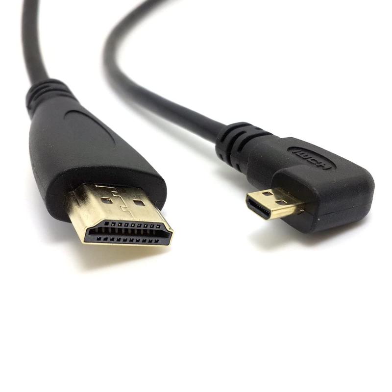 Rakuten - chenyang 直角 90度 マイクロHDMI - HDMI オス HDTV ケーブル 50cm 携帯電話&タブレット用