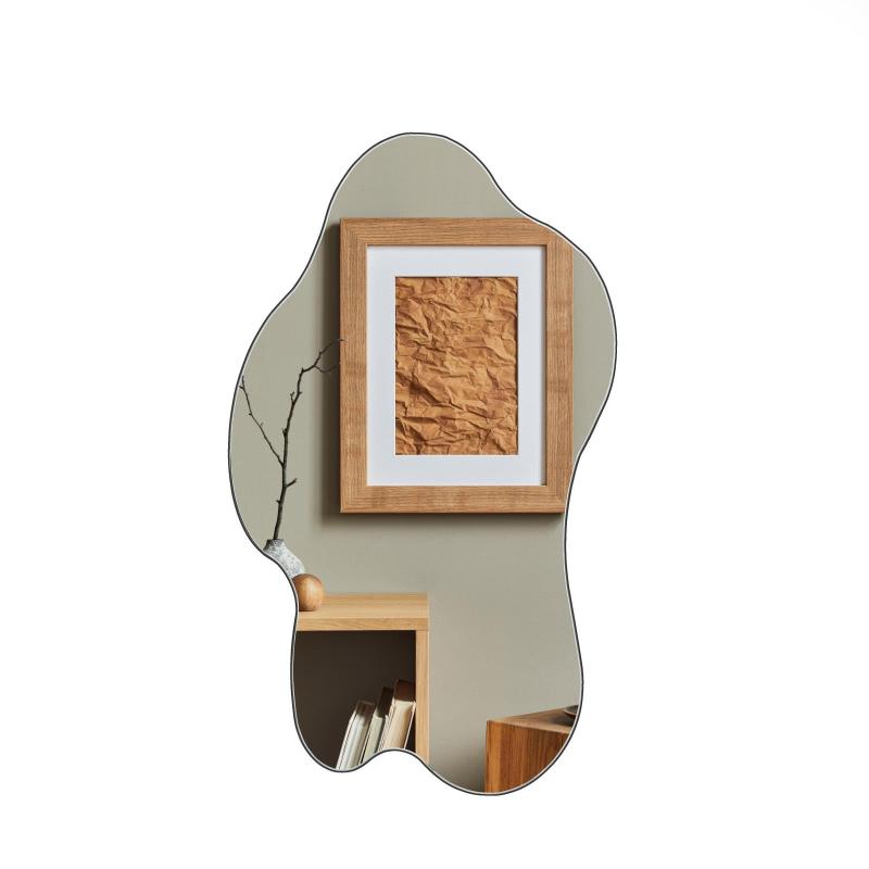 Telarana 全身鏡 姿見鏡 壁掛け鏡 スタンドミラー 銀メッキ 花瓶形 45x56x0.4CM