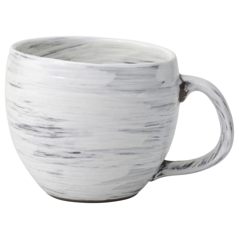 波佐見焼 マグカップ 容量約340ml 栗皮 星空 刷毛 日本製