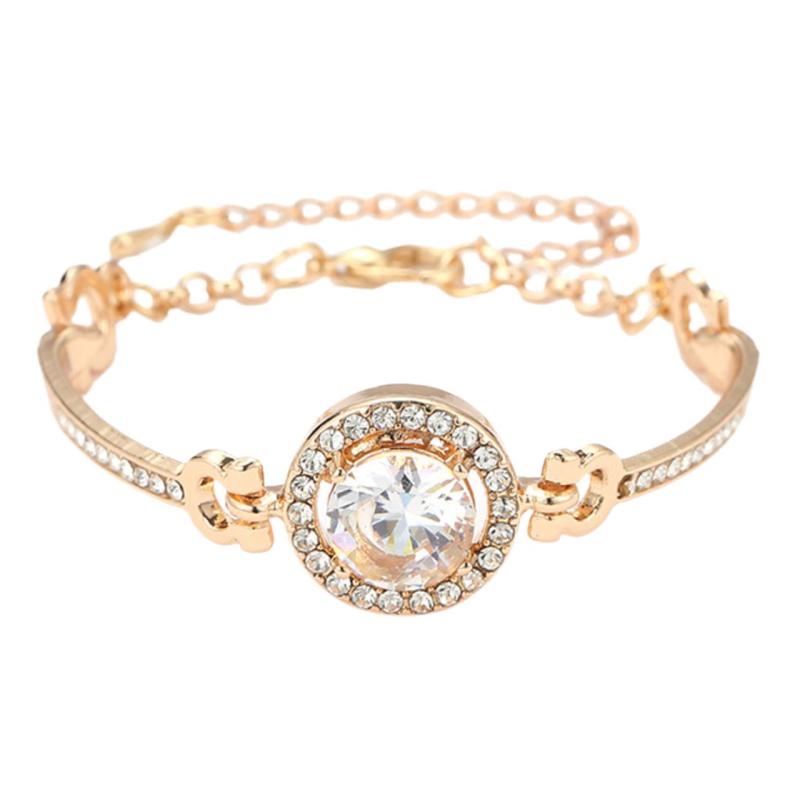 CHROME CRANE(クロム クレイン) レディース ラインストーン ジルコニア ブレスレット おしゃれ チェーン バングル WB059