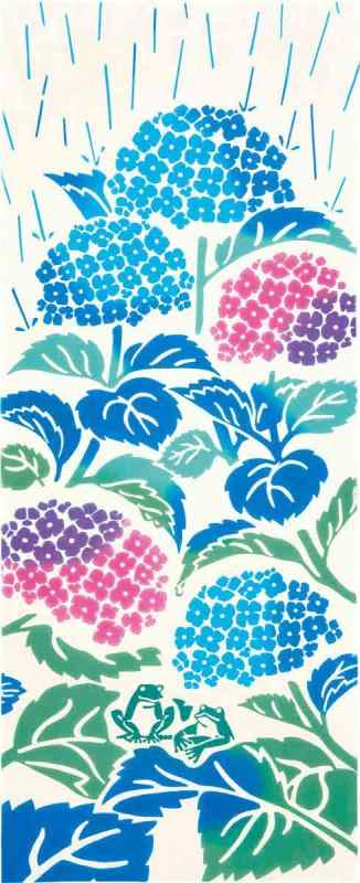 kenema手ぬぐい 夏の風物詩 雨宿りの出会い