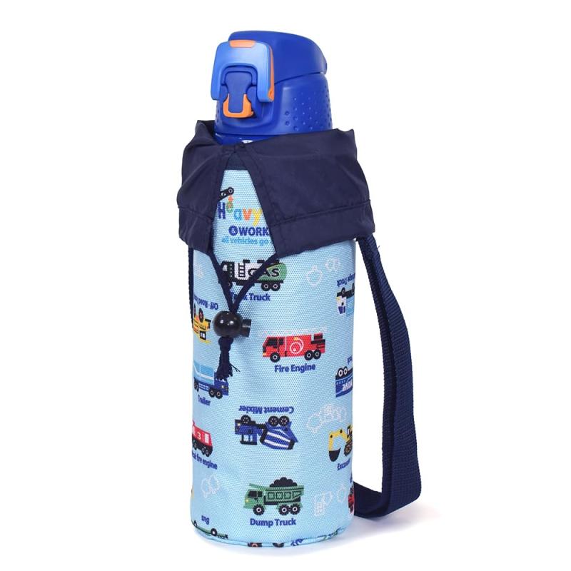 COLORFUL CANDY STYLE 水筒カバー ラージタイプ 撥水 軽量 はたらく車 くるま 恐竜 動物 どうぶつ はっ水 汚れにくい シワ防止 男の子