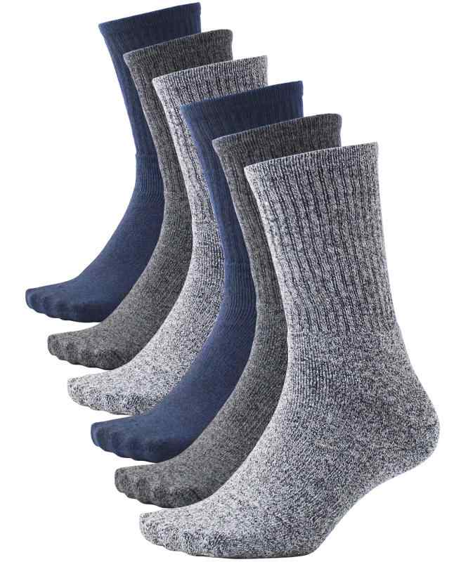[PIENILO] 靴下 メンズ ビジネスソックス 厚手 あったかい パイルソックス 春秋冬 6足セット 25-27cm