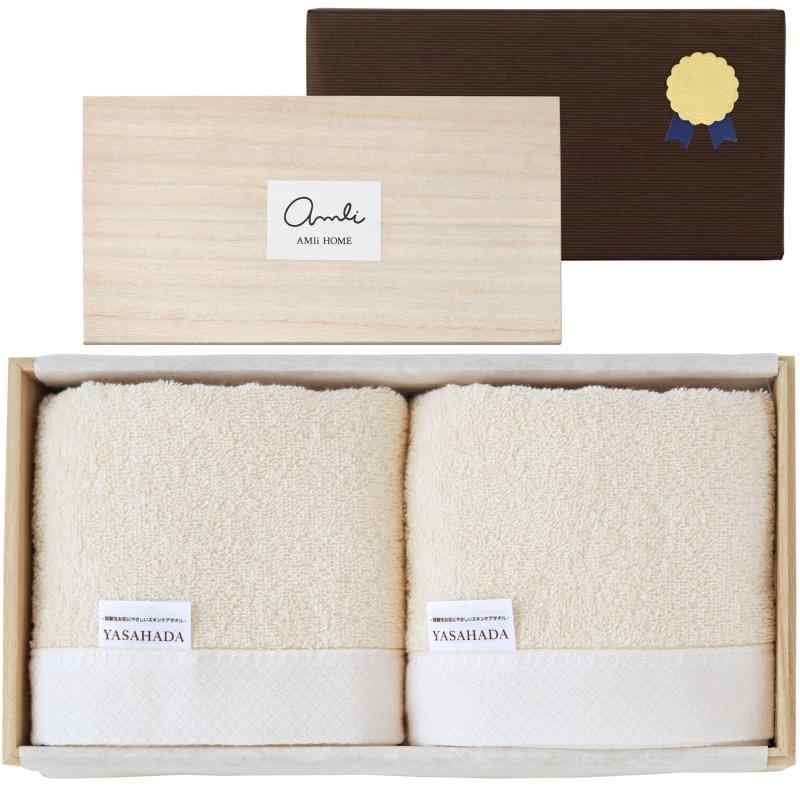 Dolce duo 泉州タオル タオル ギフト (木箱入り ギフト包装済) フェイスタオル 2枚 日本製 綿100％ プレゼント 内祝い お祝い 快気祝い お返し DAM-317