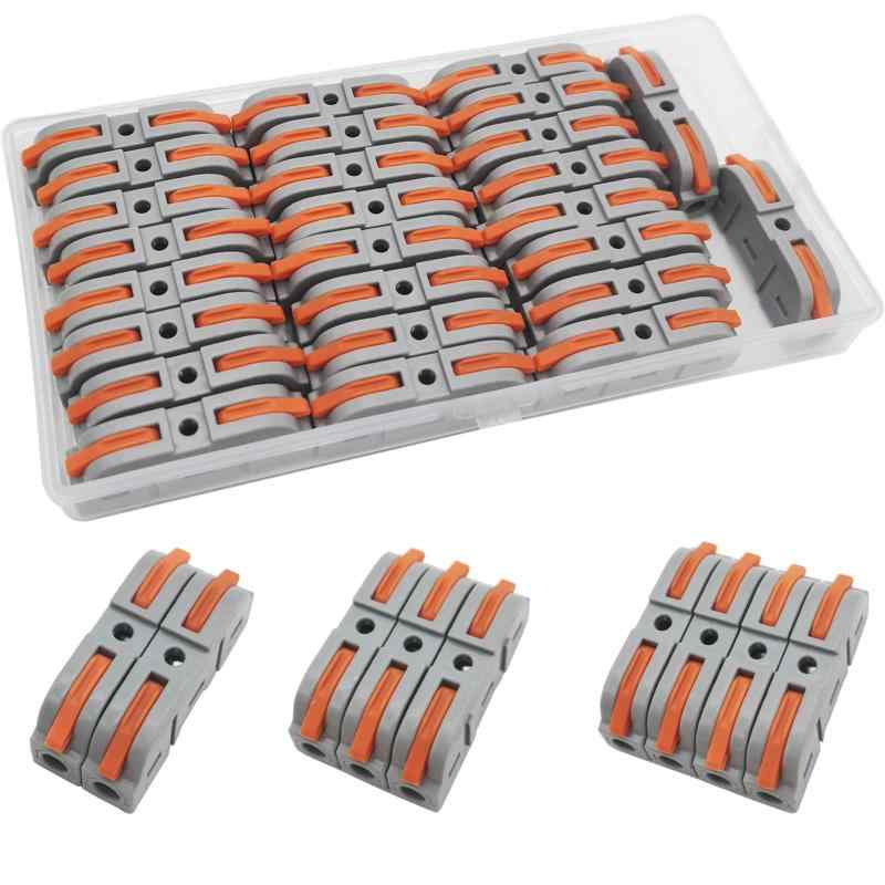 Rakuten - CTRICALVER ロック可能コネクタ、26個 双方向シングルホールレバー導体コンパクトコネクタ端子台ワイヤプッシュイン