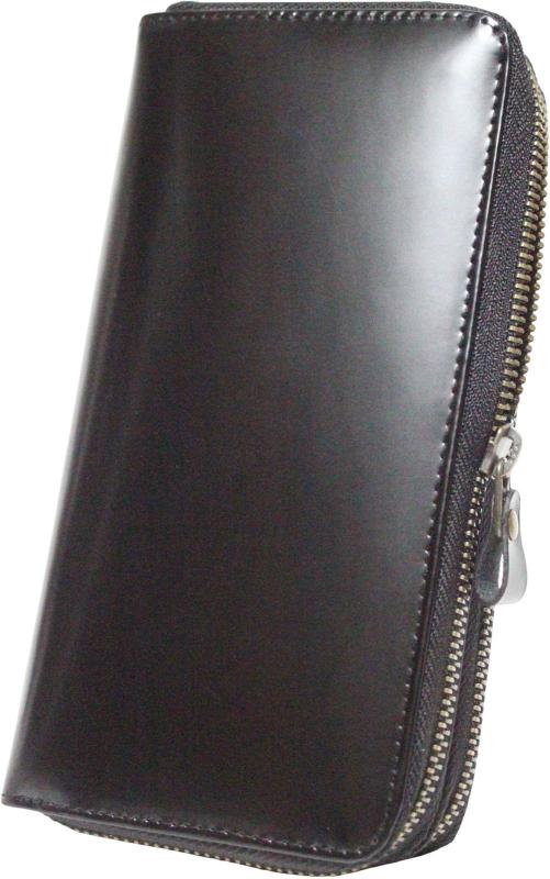 [ベルクート] King of Leather コードバン ダブルファスナー長財布 2室 カード大容量 大型