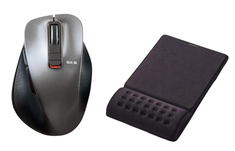 エレコム ワイヤレスマウス Bluetooth EX-G 握りの極み 静音設計 5ボタン マルチペアリング Mサイズ M-XGM15BBS/ECシリーズ