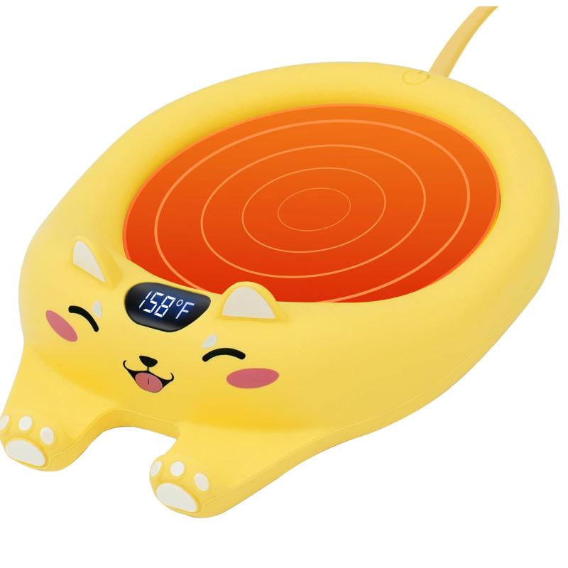 Kepwam マグウォーマー、デスク用コーヒーウォーマー コーヒーカップウォーマー自動シャットオフ、3つの温度設定付きスマートキャンドルウォーマー、コーヒー、ココア、紅茶、水、ミルク