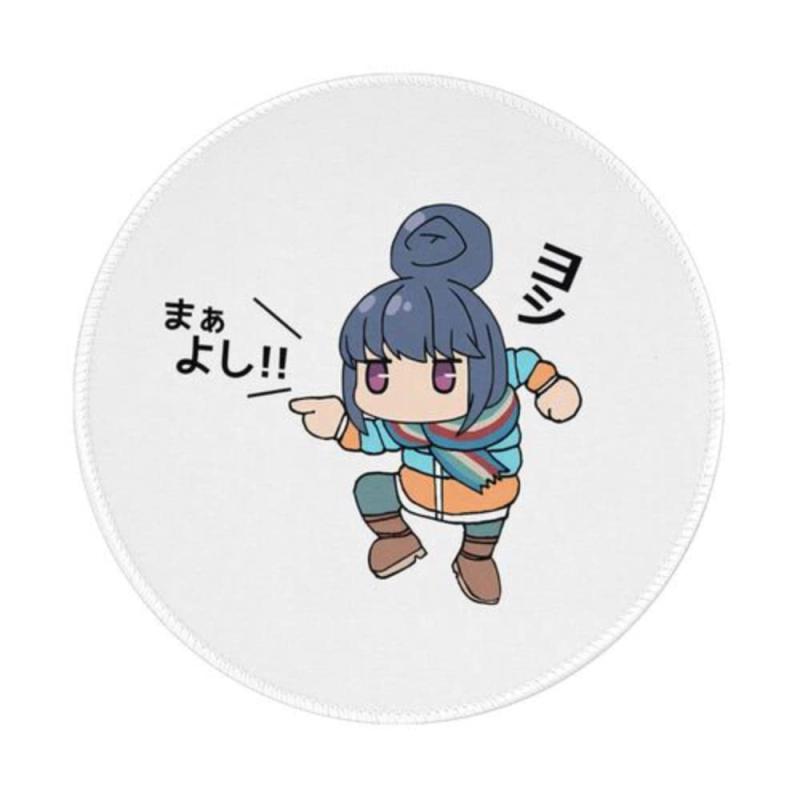 ゆるキャン 現場猫 マウスパッド 円型 ラバー 仕事/自宅用 滑り止めゴム底 耐久性 オフィス ゲーム 多機能 アニメ キャラクター 小型 便利 おしゃれ 可愛い かわいい