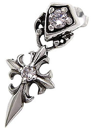 乐天商城 - pi0348-111 [ブランド名：2PIECES] ピアス メンズ シルバー メンズピアス ドロップピアス クロス 楯 pi0348 片耳分1個売り