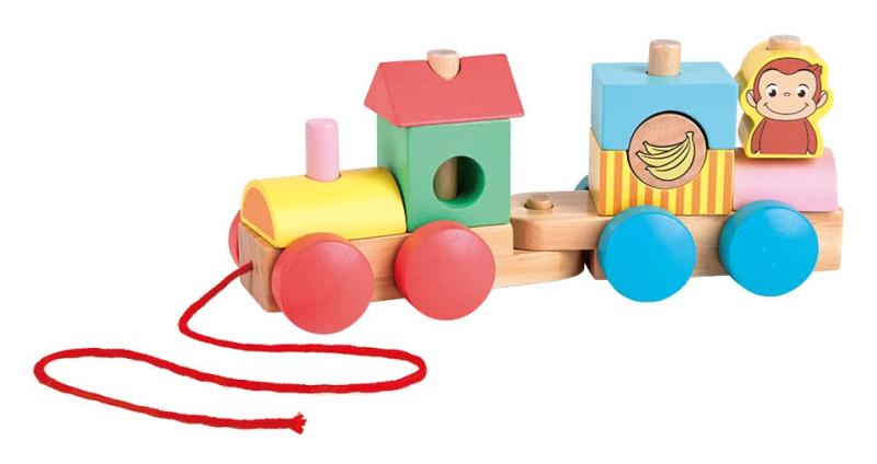 ヴィットハート おさるのジョージ 木製つみきトレイン VG11