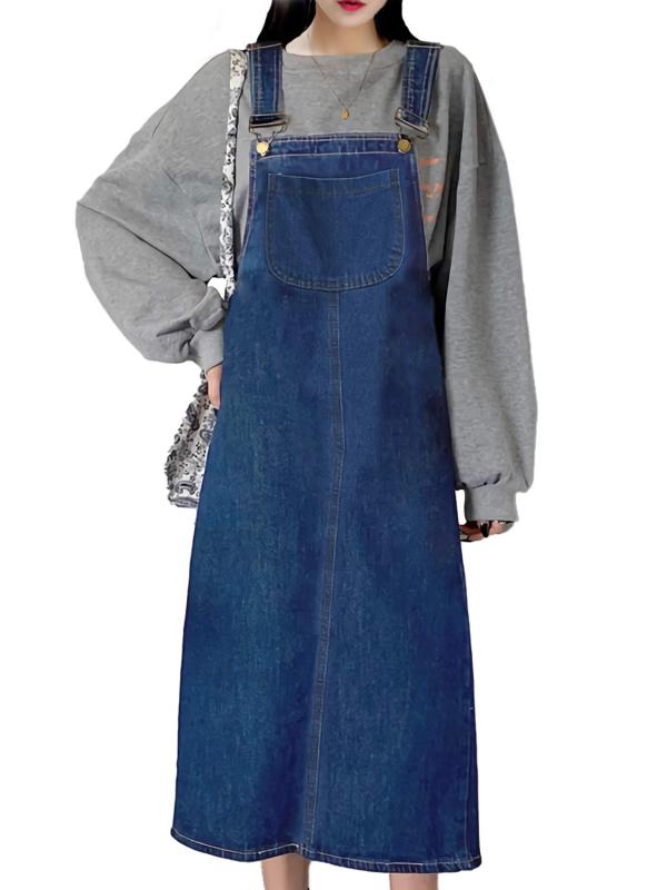 [アズルテ] サロペット スカート 1色 M～2XL レディース オールインワン デニム