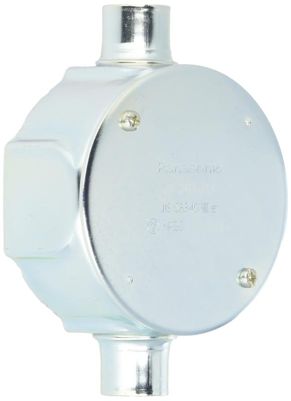 Rakuten - パナソニック(Panasonic) ねじ付き付属品 丸型露出ボックス2方出 薄鋼電線管用 DF26191K
