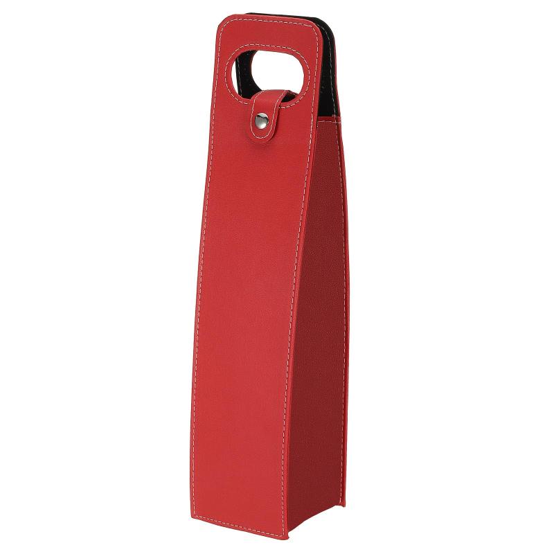 PATIKIL ワインギフトバッグ ワインバッグ 再利用可能なレザーワイントートキャリア ワインボトル用 ポータブルシャンパンギフトバッグ ピクニックパーティー結婚式用 レッド