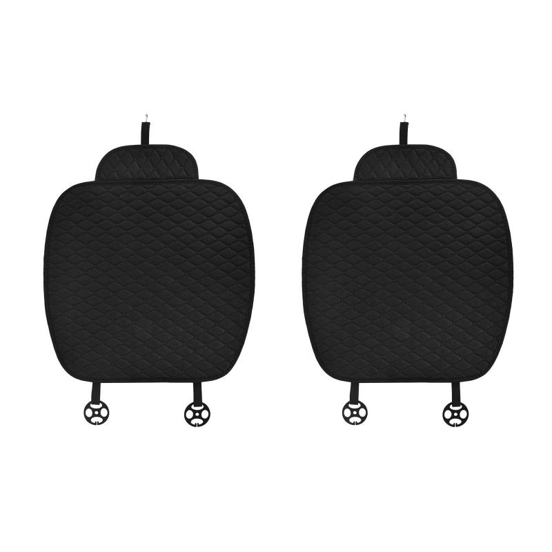 カーシートパッド 車 座布団 薄い カーシートクッション ブラック 滑り止め 2 個セット 車 ざぶとん 運..