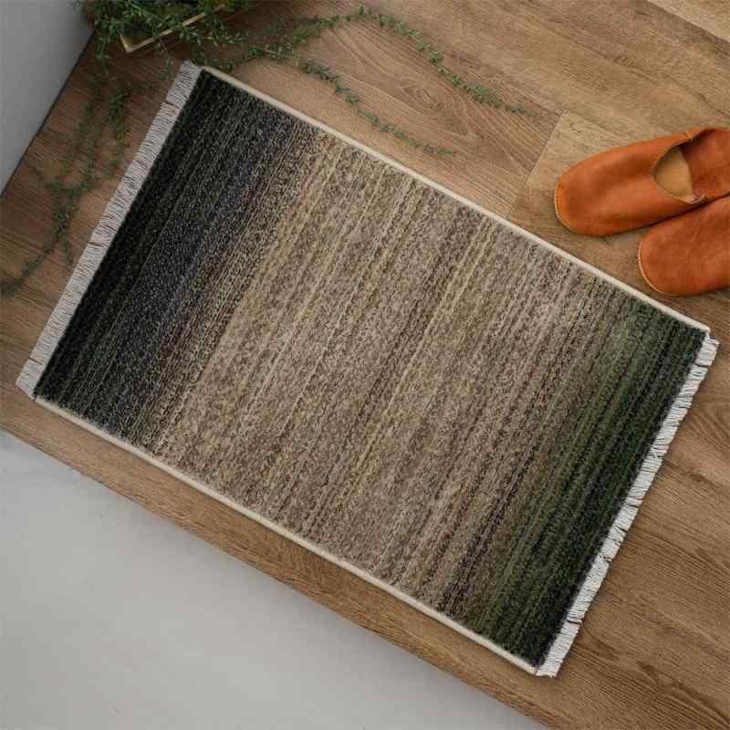 サヤンサヤン 北欧風 グラデーション ラグマット フィーア ウィルトン織 フリンジ付