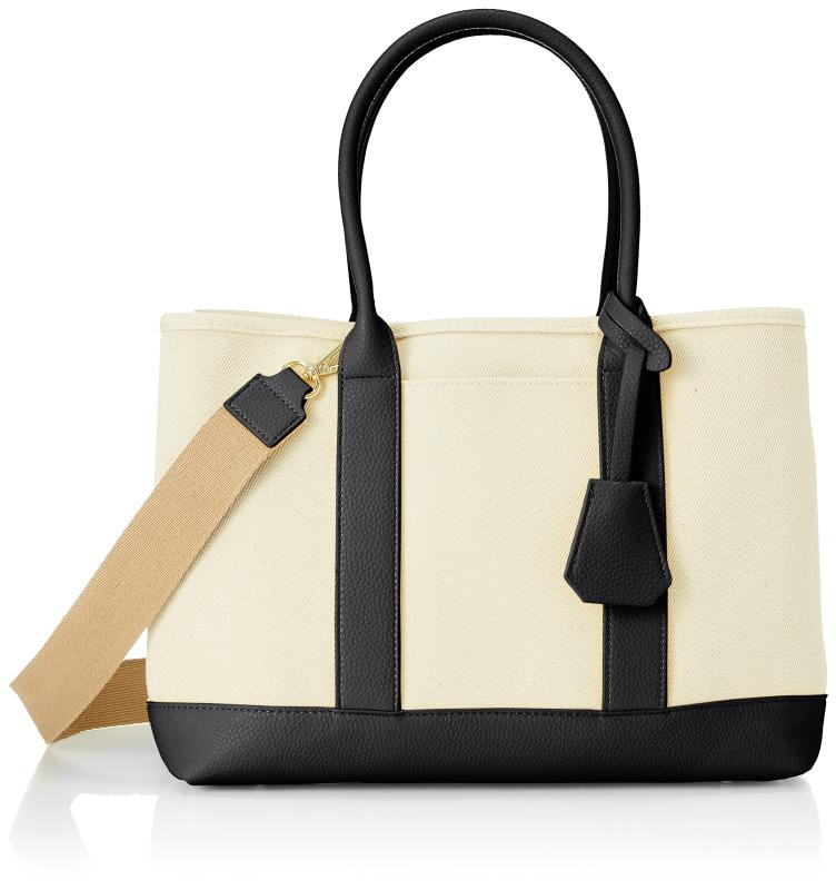 乐天商城 - [Cache Cache] ショルダー付きパーテーションキャンバストートL 01-00-78391 レディース GRY