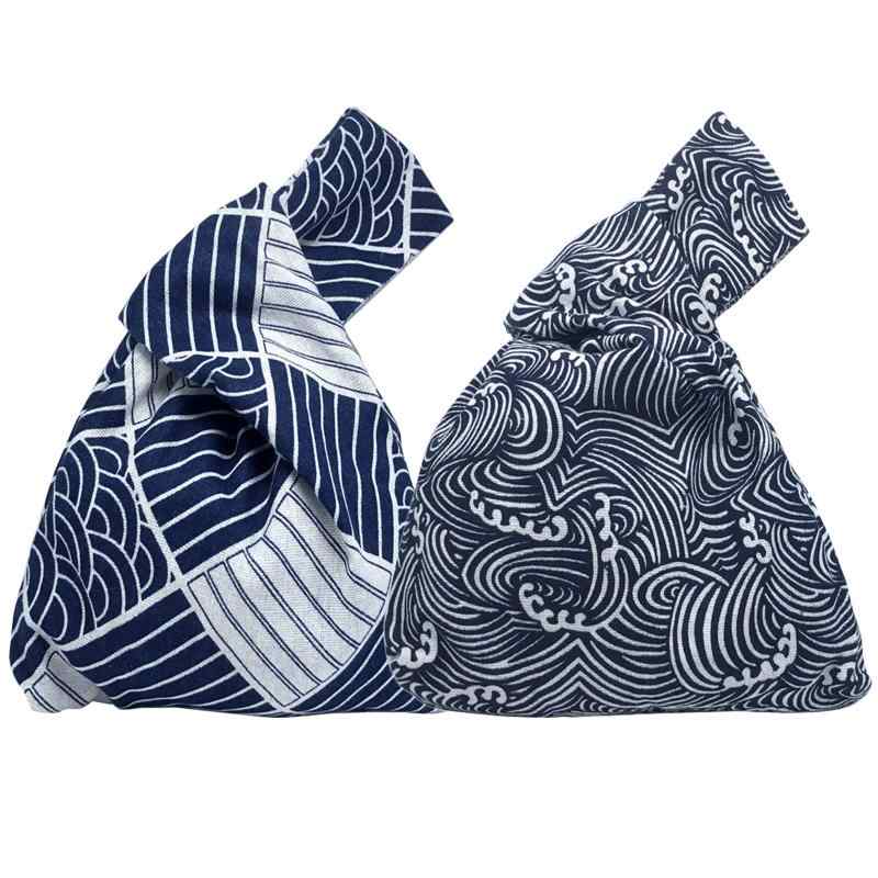 [サムコス] 和柄 ポーチ 浴衣 バッグ 巾着袋 片手 持ち ハンド バック カバン 小物入れ 和装 巾着袋 小 ハンドバッグ レディース 小さめ カバン 手持ちポーチ 2枚セット