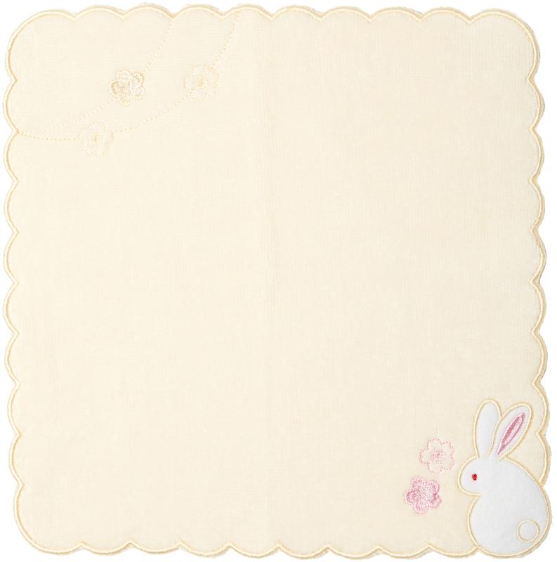 丸全 ミニタオル ふわわうさぎ 25×25cm(3.0)