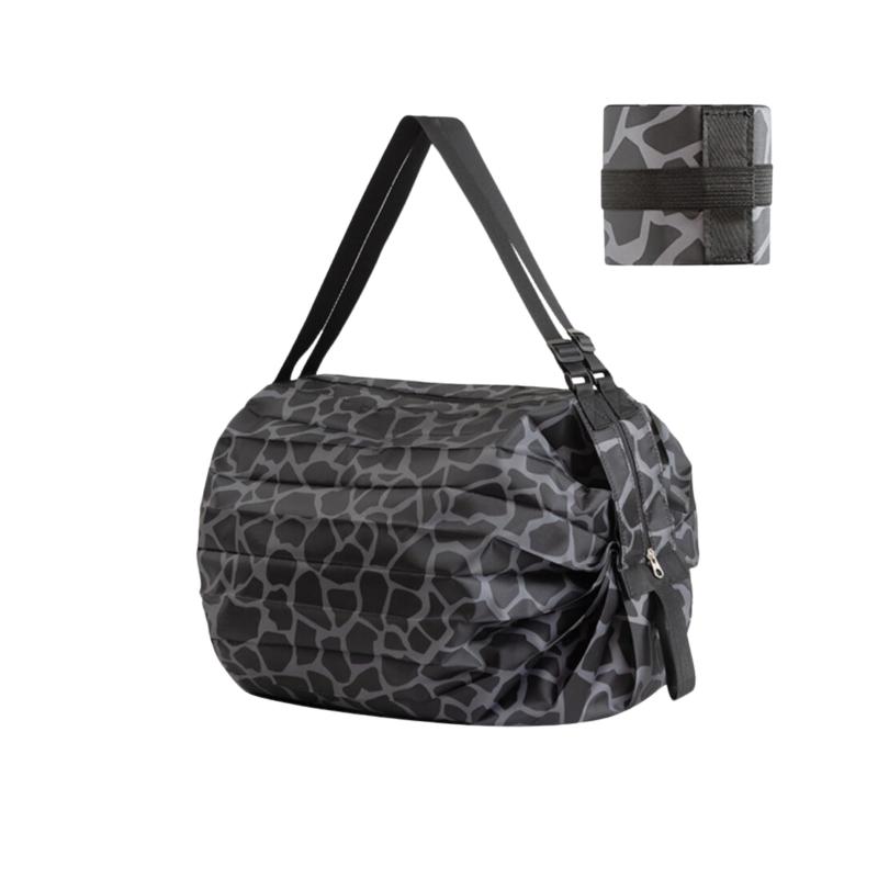 [Little Step] エコバッグ ファスナー付き 折りたたみ コンパクト 大容量 チャック付き ナイロン 一気にたためる 簡単 マチ広 おしゃれ 丈夫 軽い 防水 ATTO