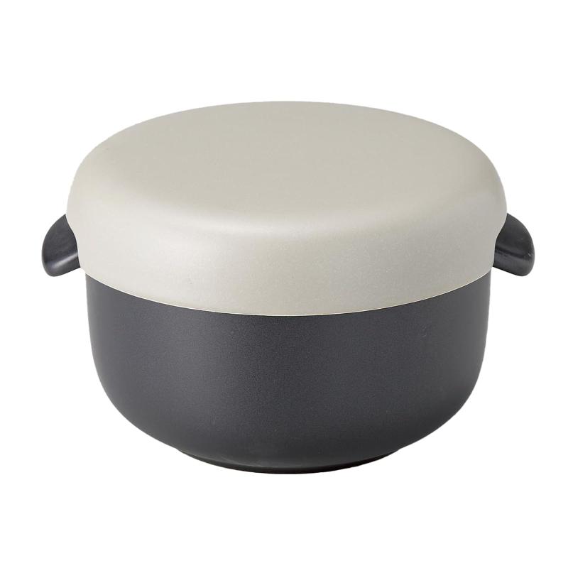 萬古焼 丸型 おひつ器 ブラック/グ�