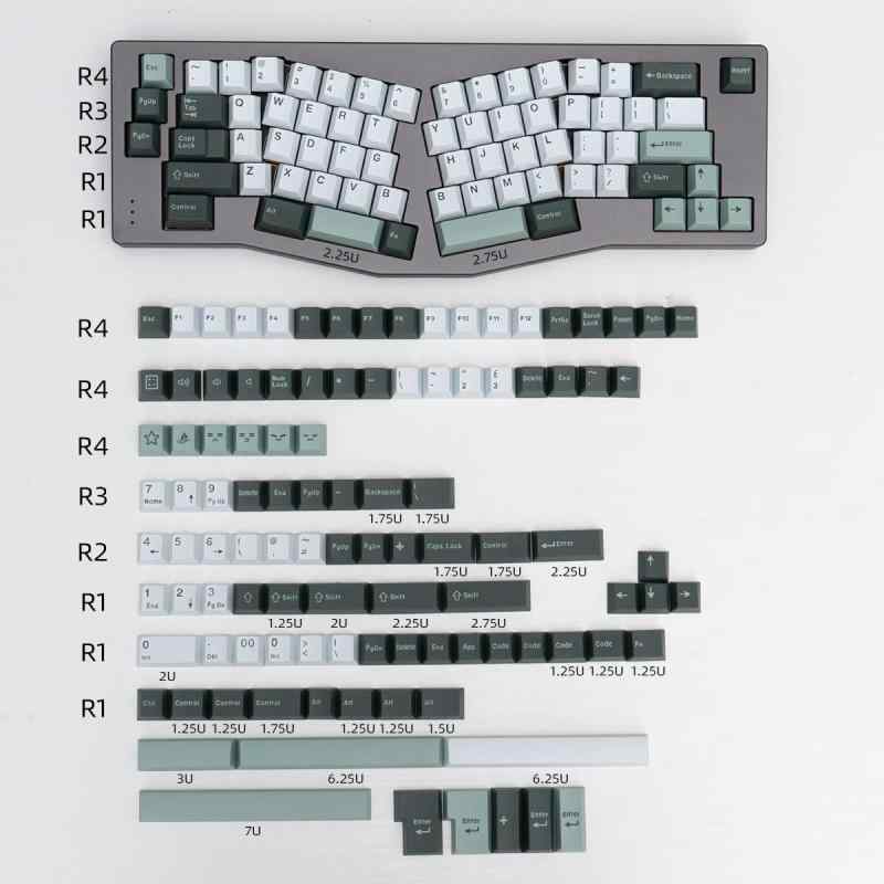 NEC - ボタニカルキーキャップセット 173キー チェリープロファイル ダブルショットカスタムキーキャップ Cherry MX Gateron 60% 65% 70% 75% 95% メカニカルゲーミングギア用