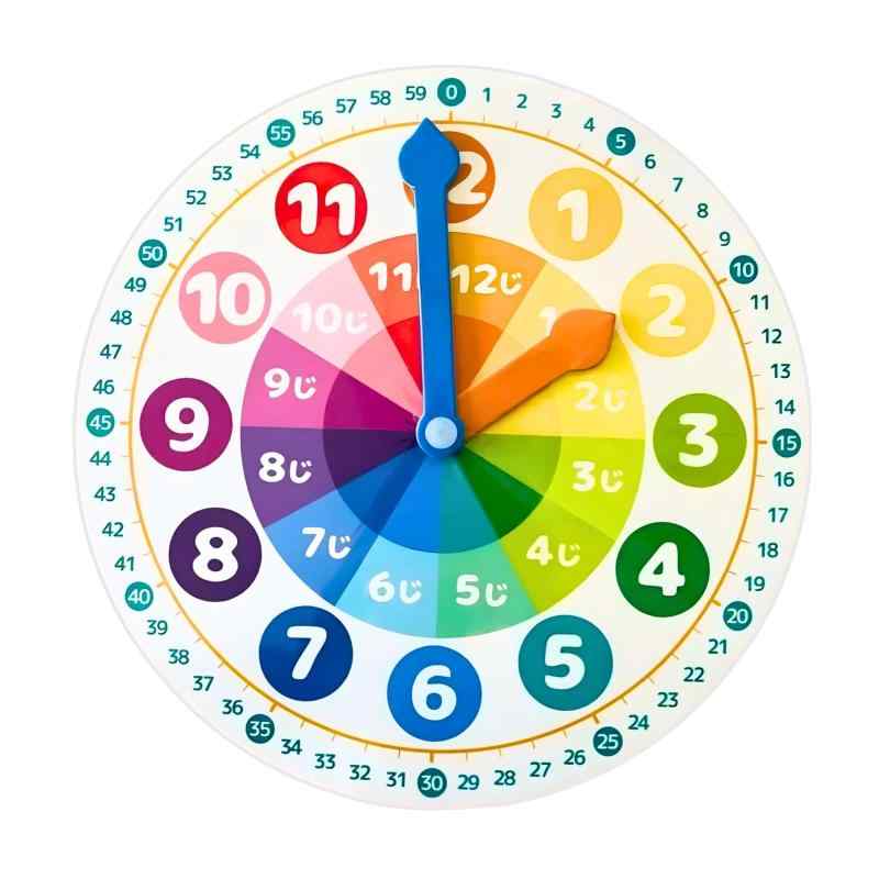 Rakuten - がくしゅう時計子供 学習 知育 知育玩具 小学生 見やすい文字盤 読み方練習