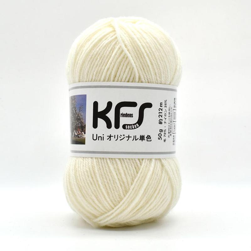 乐天商城 - KFSオリジナル単色毛糸 50g ナチュラルホワイト