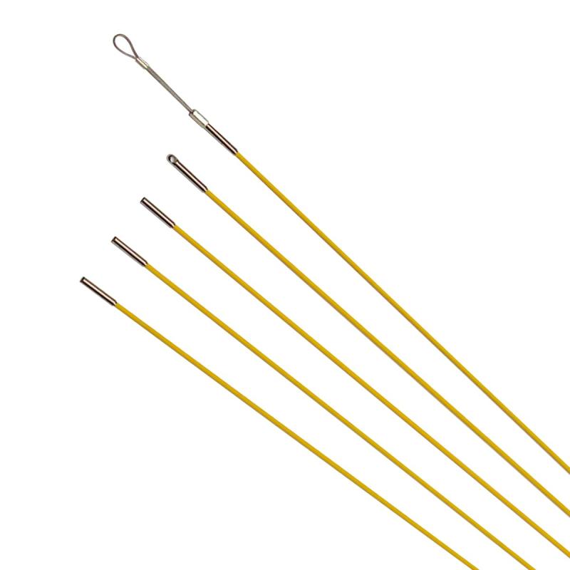 ジェフコム(Jefcom) ジョイント釣り名人スリム φ4mm×1.5m イエロー 5本 ケーブル索引具 JF-475