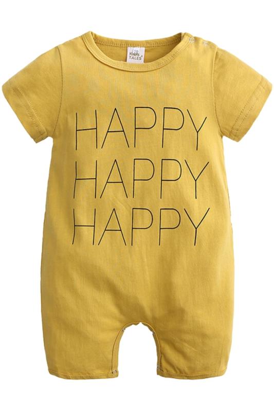 [EnDast] 半袖 5分丈 ロンパース やわらか素材 デザイン柄 韓国子供服 おしゃれ 乳幼児 キッズ ベビー服 60cm 66cm 70cm 73cm 80cm 90cm 100cm