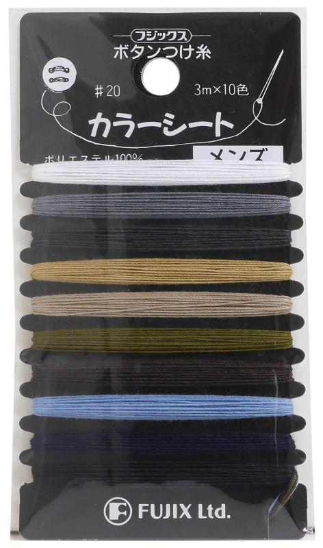 Other - フジックス ボタンつけ糸 カラーシート 3m×10色