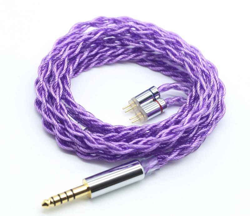 【BIGMANGO-Sumire】銀メッキケーブル リケーブル 4芯イヤホンアップグレードケーブル 交換ケーブル