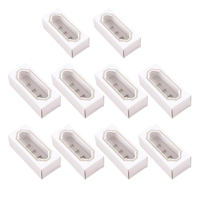 BESTOYARD ケーキボックス マカロン箱 透明窓付 マカロンボックス お菓子箱 組み立て 結婚式 誕生日 パーティー 包装用品 10個セット（Sサイズ）