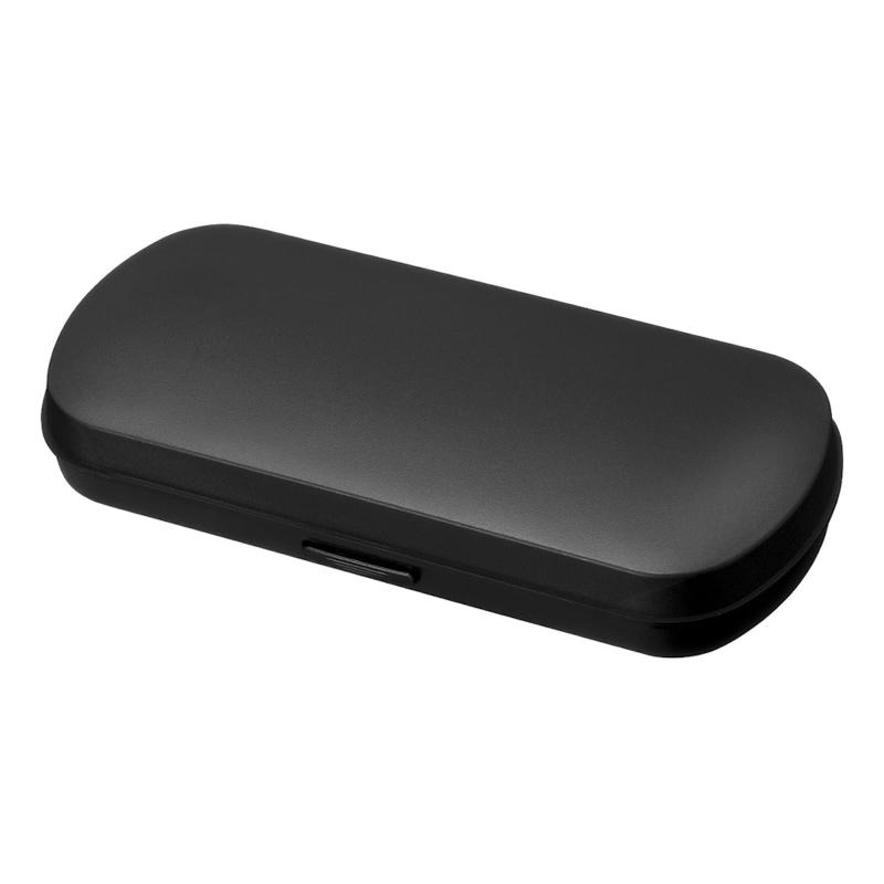 パール(Pearl) メガネケース SP-63 ブラック プラスチック製ハードケース プッシュボタン式開閉