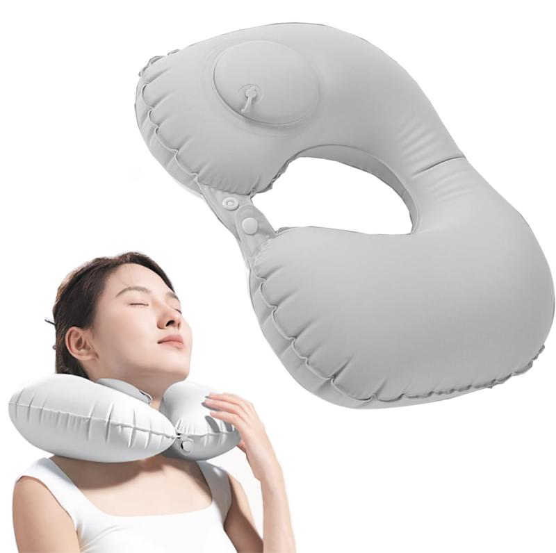 Travel Appliances - 首枕 旅行用 航空機首枕 空気枕 携帯枕 U型