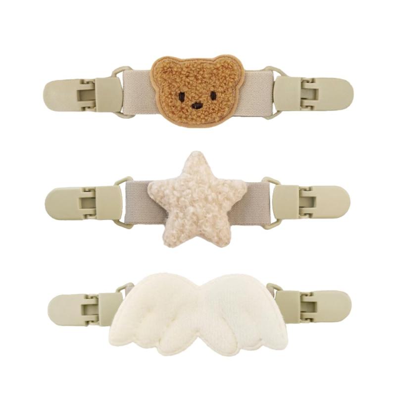 MILASIC マルチクリップ ベビー 赤ちゃん クリップ かわいい 便利 肩ひも 落下防止 スタイクリップ パンダ クマ 動物 おしゃぶり おもちゃホルダー