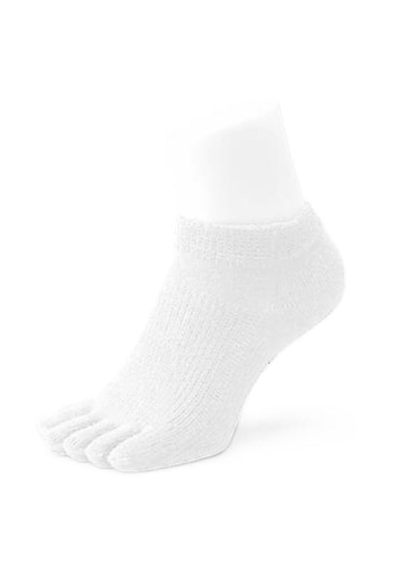 Rakuten - ゆびのばソックス ゆびのばアンクル ホワイト Sサイズ 足長(21.0～24.0cm) 矯正5本指ソックス