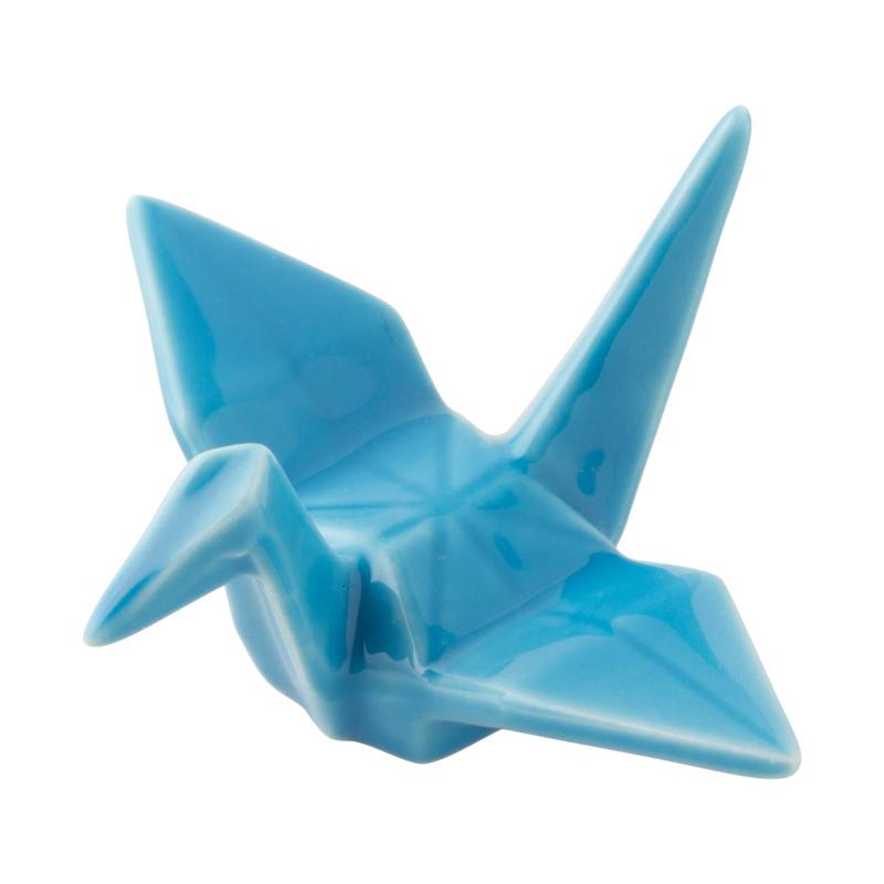 乐天商城 - TAMAKI 箸置 折ツル 水色 5×6×3.1cm 日本製 T-753354