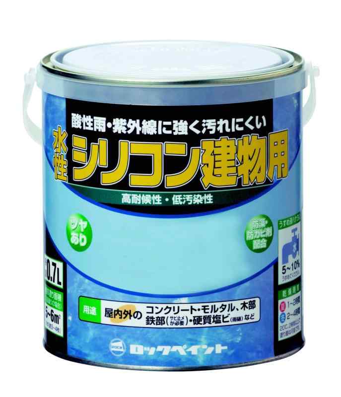ロックペイント 水性シリコン建物用塗料 しろ H11-0100