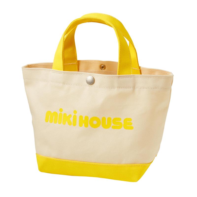 Rakuten - [ミキハウス] WEB トートバッグ ロゴ キャンバス 無地 日本製 男の子 女の子 ベビー キッズ 子供服 大人用 レディース ママ かばん バッグ 10-8227-686