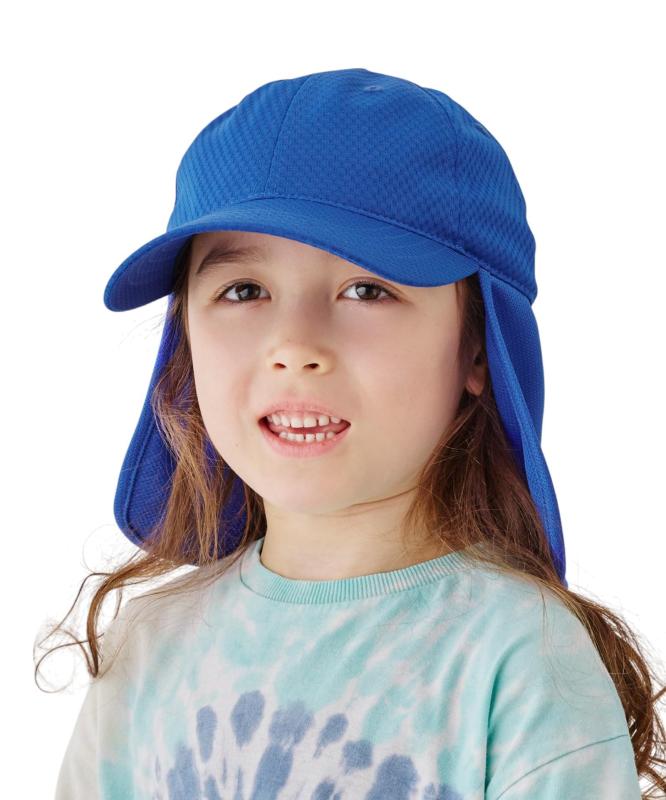 [CASTANO] 帽子 子供 キッズ 小学生 男の子 メッシュ キャップ 親子コーデ [お子様の熱中症対策に] 日除け 夏 蒸れにくい つば付き シンプル 無地 たれ付き ネックガード