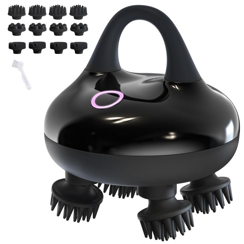Koizumi - arboleaf ヘッドスパ 電動頭皮ブラシ 頭皮清浄【エステティシャン監修 2025新登場】フェイスケア 頭皮エステ スカルプケア フェイスケア 美容家電 IPX7防水 3D振動 広範囲赤色LED 収納袋付き コ