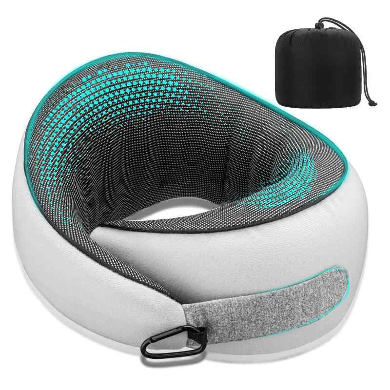 Geerow ネックピロー 飛行機 枕 サイズ調整可能 U型まくら 低反発 旅行 枕 携帯枕 昼寝 首枕 コンパク 快適グッズ 首枕 旅行 通気性が良く 軽量 250g 飛行機 新幹線 夜行バスなど長時間移動に お