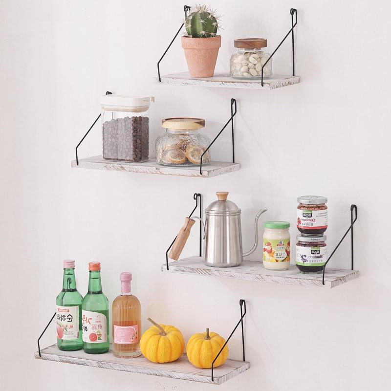 ウォールシェルフ壁を傷つけない 壁掛け棚 賃貸 壁 棚 穴あけない ウォールラック 壁に付けられる家具 飾り棚木製 簡単取り付け リビング/洗面所/キッチン/トイレ/玄関 壁面収納